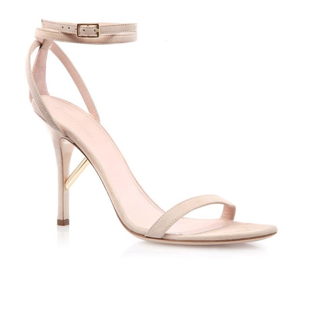 Cushnie Et Ochs Felix Blush Suede Heel Sandal 39.5